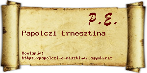 Papolczi Ernesztina névjegykártya